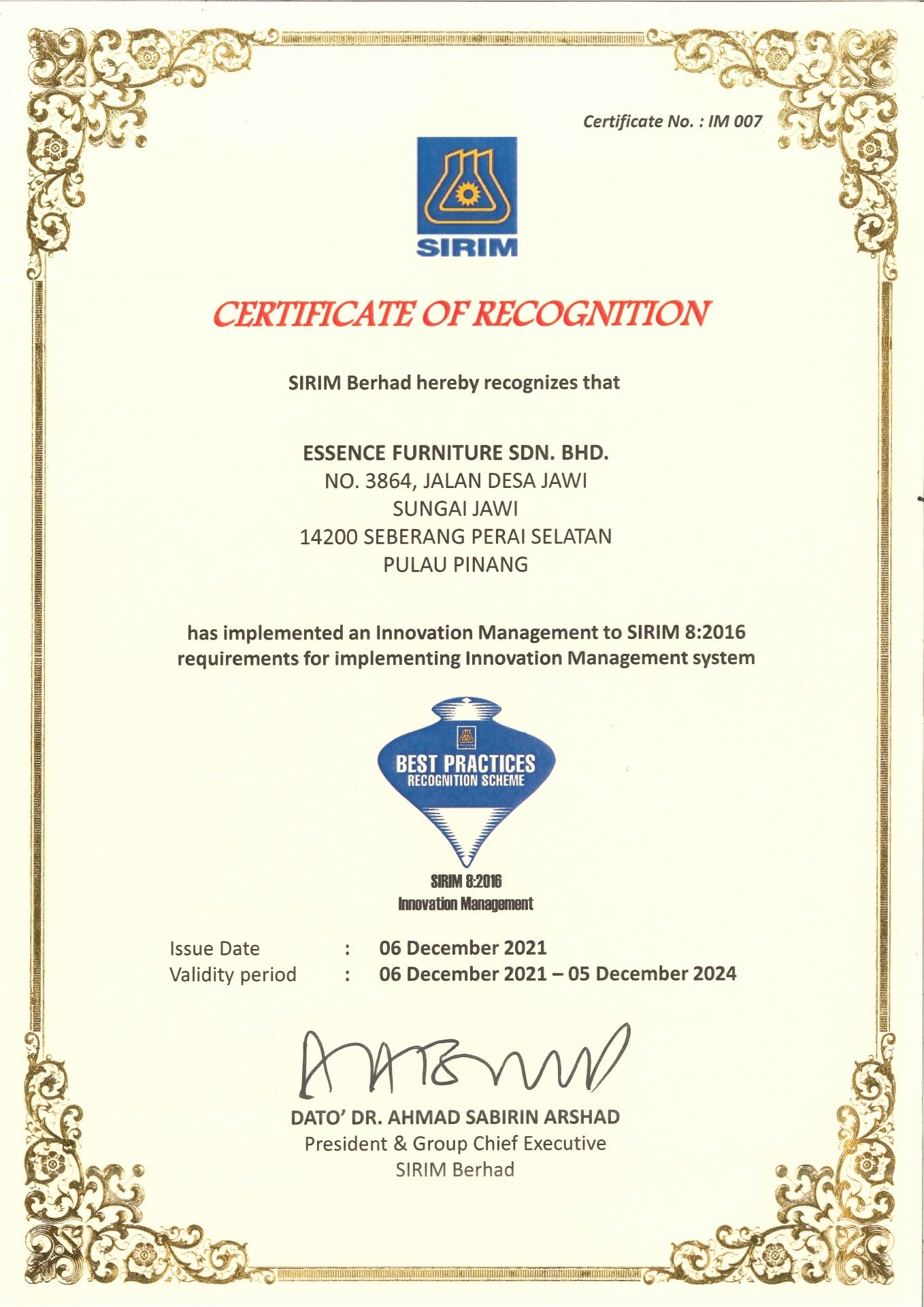 Innovation Management System 2021